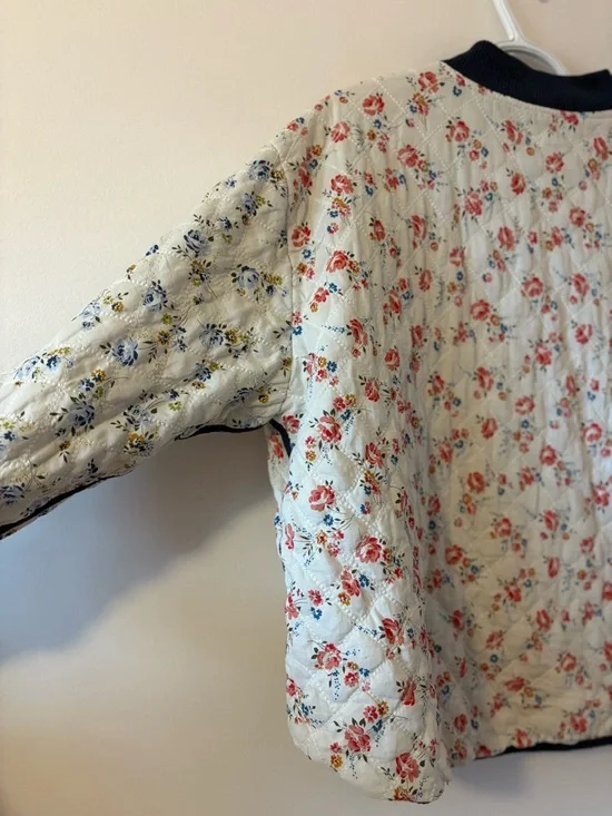 THE GREAT. THE REVERSIBLE QUILTED BOMBER - ROSE PATCHWORK Large - Picture 5 of 12